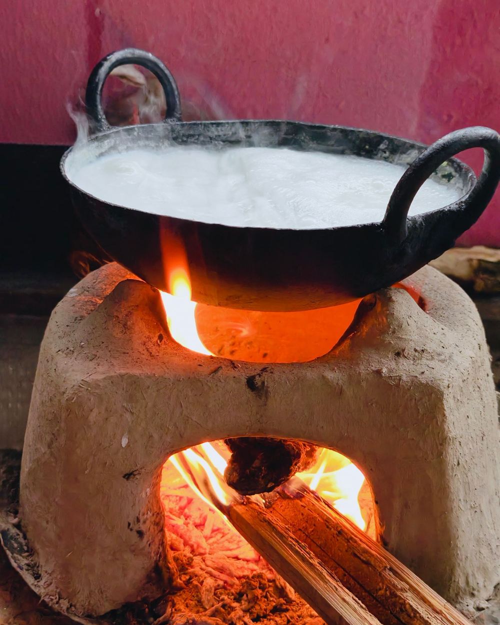 Butter simmering into ghee